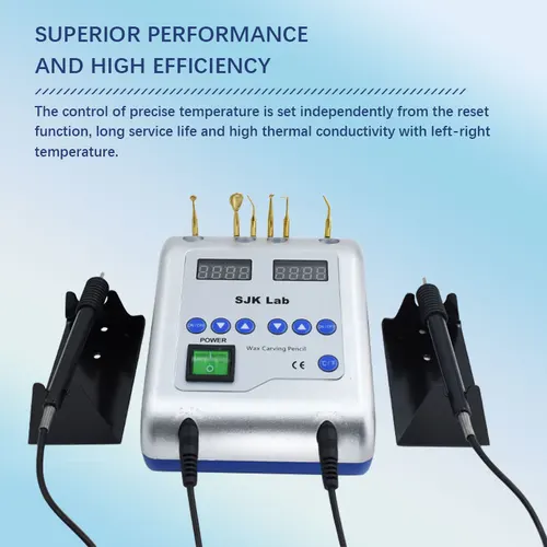 Imagen 2 del producto SJK Lab-cuchillo encerado eléctrico para tallar con 6 puntas de cera + 2 bolígrafos, herramientas de odontología, equipo Dental