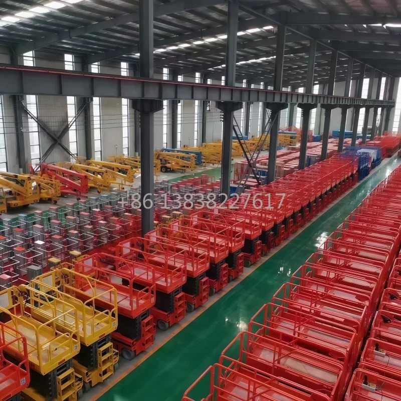 Fully Automatic Scissor Lift Solid Rubber Tires Hydraulic Shear Forklift Extended Working Height Corrosion-resistant Durable view 2