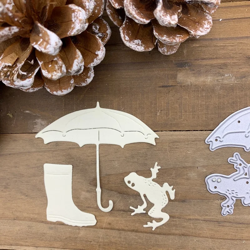 Frog umbrella rain boots Metal Cutting Dies Stencils For DIY Scrapbooking Decorative Embossing Handcraft Die Cutting Template