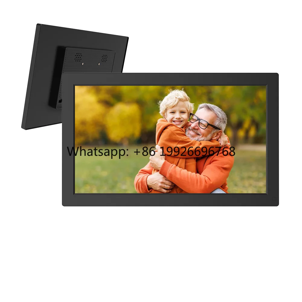 15.6 Inches FHD Smart WiFi Digital Picture Frame IPS Touch Screen Built-in 32GB Memory Pictures Sent Via Apps