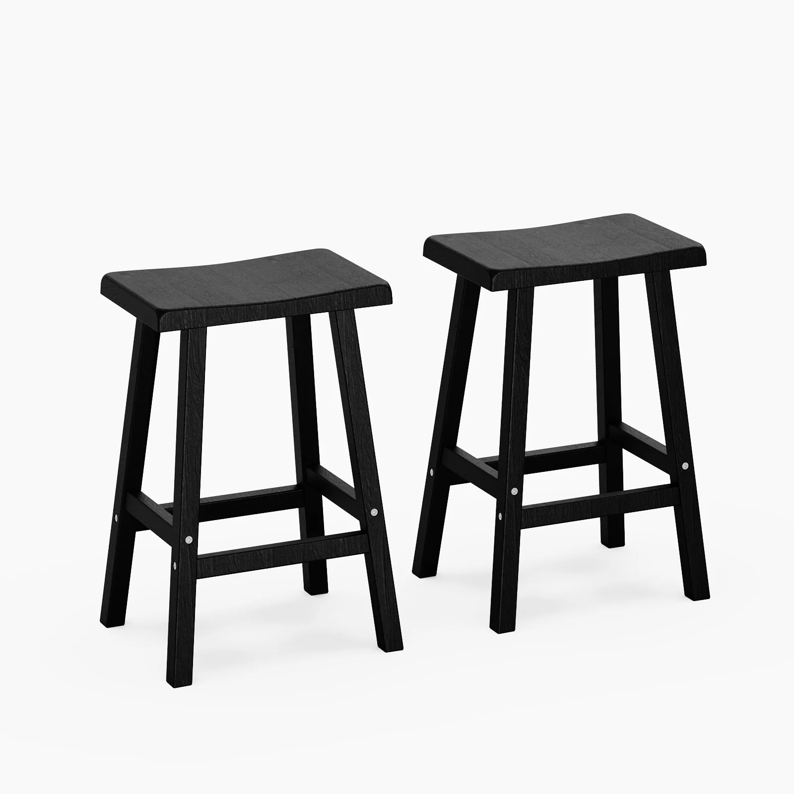 

2 шт. всепогодных барных стульев из полимерной смолы с подставкой для ног, уличные стулья для сада и балкона