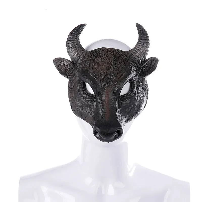Halloween 3D realistic Cow head foam Masquerade Carnival Party Props Cosplay Animal sheep Maskr,7;k'2.s;9,
