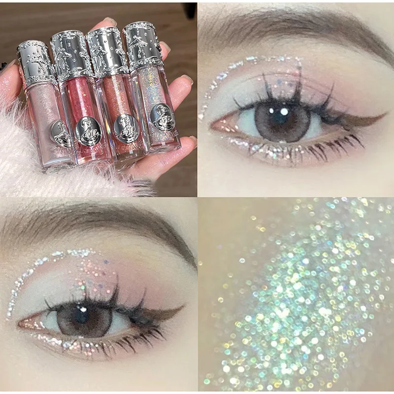 Liquid Eye Shadow Pearlescent Sequins Durable Monochrome Pearlescent Sequins Eye Shadow  For Women Rare Beaut Makeup palettes