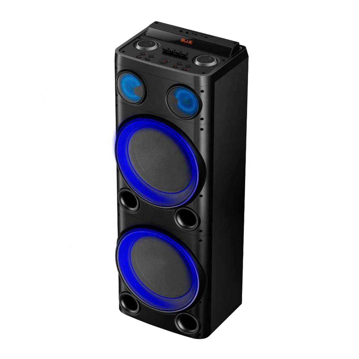 DJ Blue tooth Trolley Speaker outdoor super bass speaker with Colorful Lighting and USB SD Card