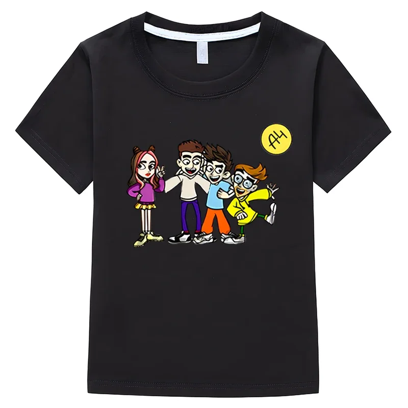 Camisetas de manga corta para niños y niñas, ropa informal de Anime, A4, Vlad, y2k