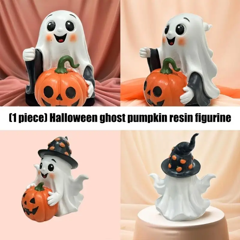 هالوين شبح القرع تمثال راتنج يدويا عطلة الديكورات للمنزل حزب داخلي في الهواء الطلق مهرجان مخيف P9YB