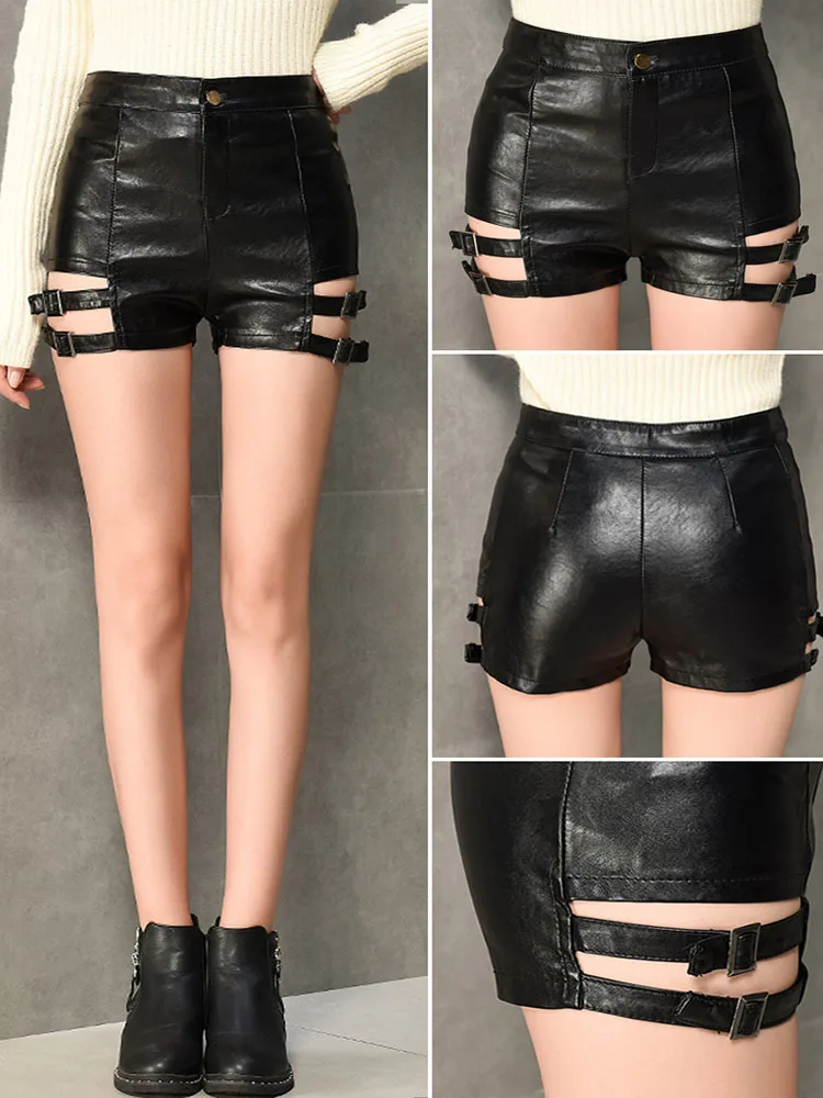 

Shorts Women Summer Booty Shorts Korean Style Sexy Black Shorts Sports Sweatpants Leather Shorts Slim Hip Women'S Shorts