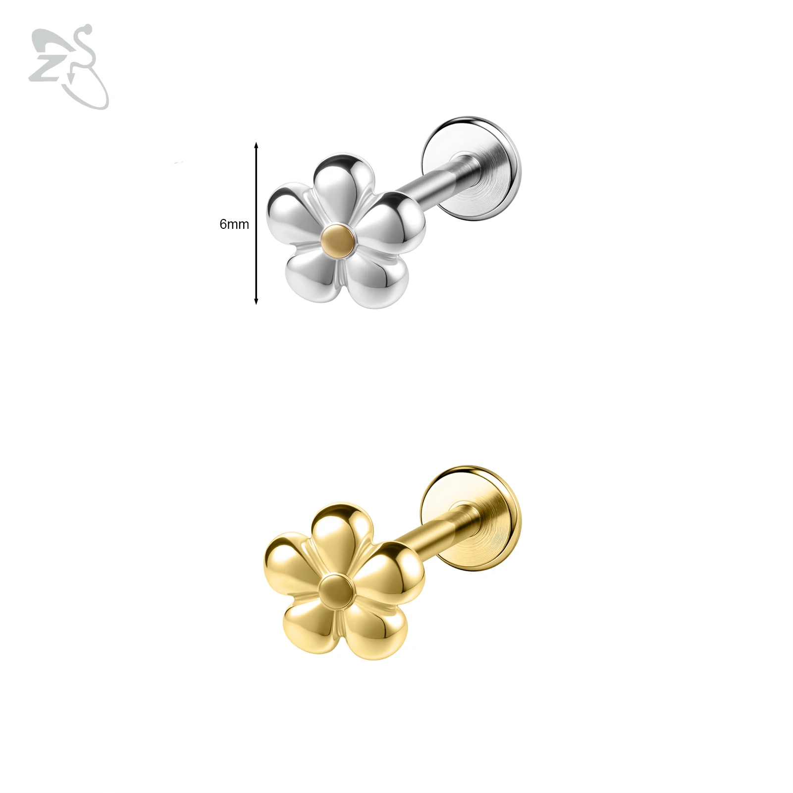 16G/18G Stainless Steel Labret Lip Ring Internal Thread