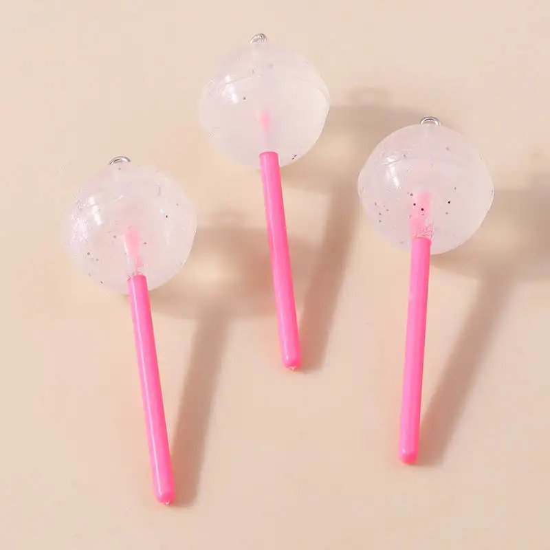 Leslie 10 Stück Harz 3D Süße Bonbon-Lollipop-Anhänger für Ohrringe Halsketten Kawaii Lollipop-Anhänger Handgemachtes Schmuckzubehör – Detail 8
