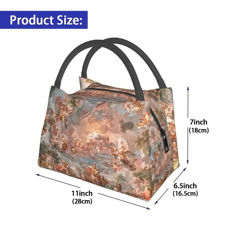 Baroque Art Painting Insulated Lunch Bag for Women Portable Cooler Thermal Lunch Box Office Picnic Travel