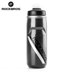 ROCKBROS Bicycle Water Bottle Cold Water Insulated Thermal 620ml Bike Water Bottle Fitness Outdoor Cycling Portable Water Kettle