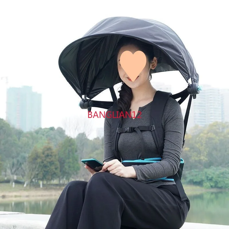 

Portable Backpack Parasol Outdoor Work Riding Folding Double Shoulder Umbrella