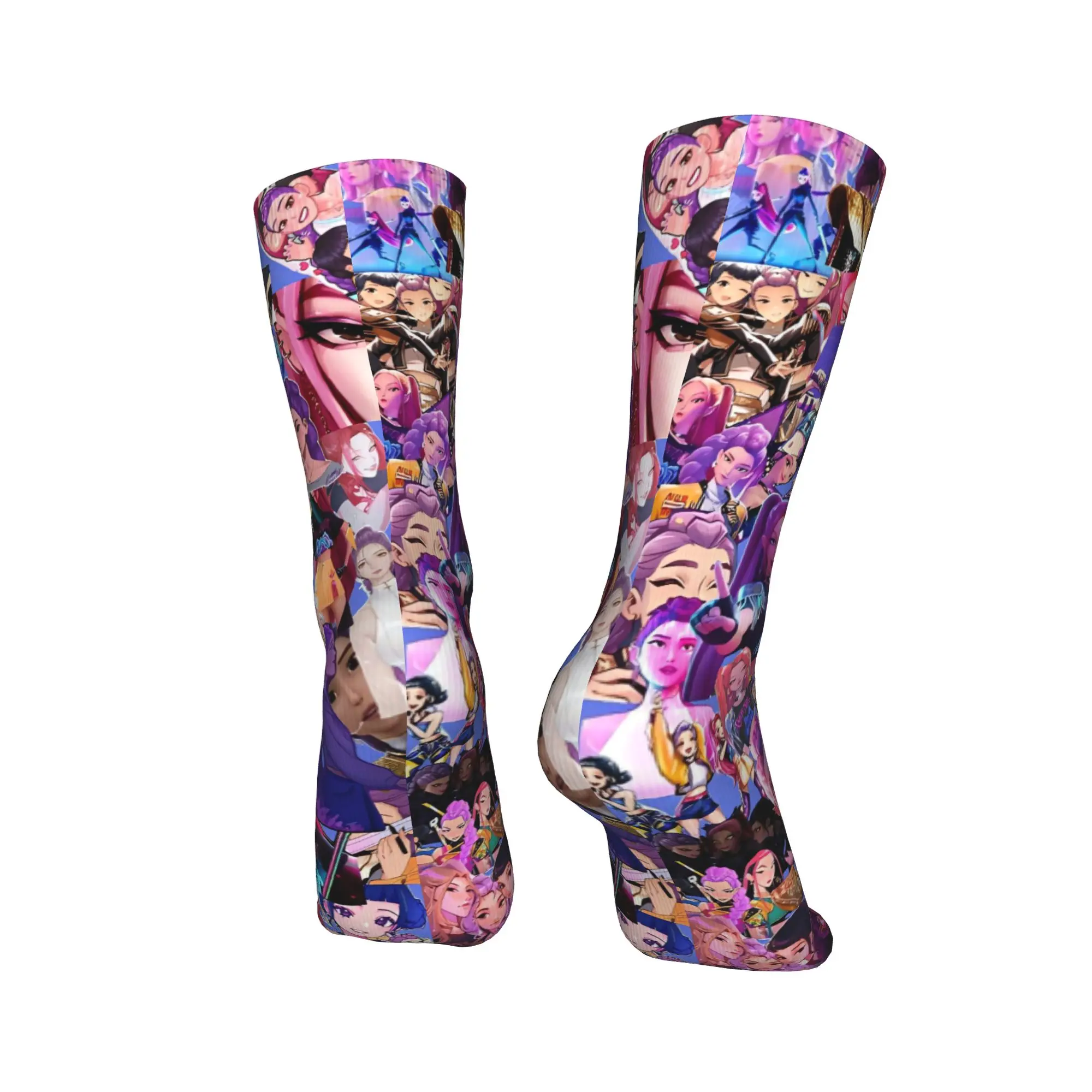 루미 미라 조이 케이팝 데몬 헌터즈 양말 겨울 스타킹 캐주얼 남성용 중간 두께 양말 그래픽 클라이밍 논슬립 양말