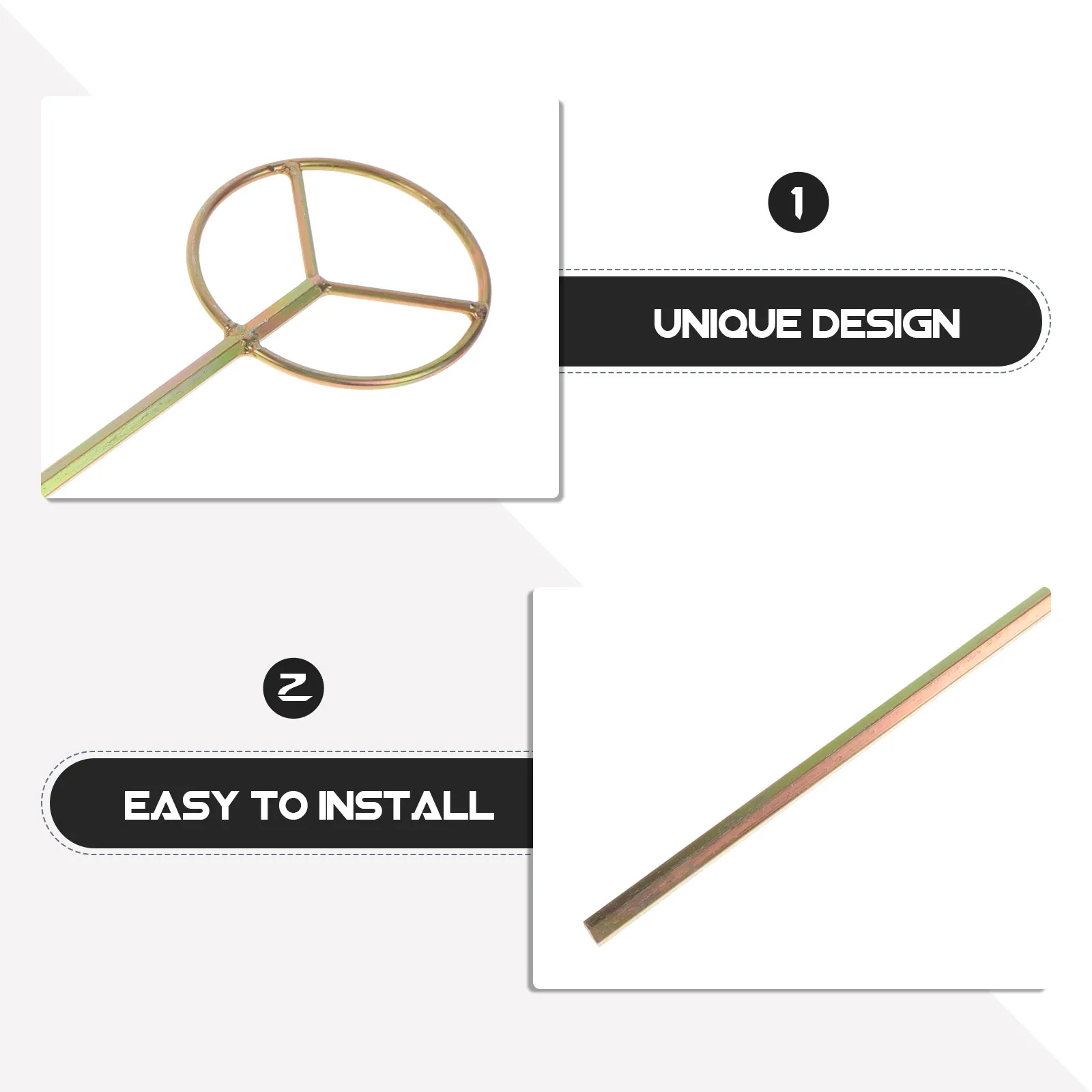 2Pcs Mixing Rods Paint Mixer Stirrer Drill Attachments Paint Mixing Paddle Cement Mud Stirrer for Electric Drill Home Renovation