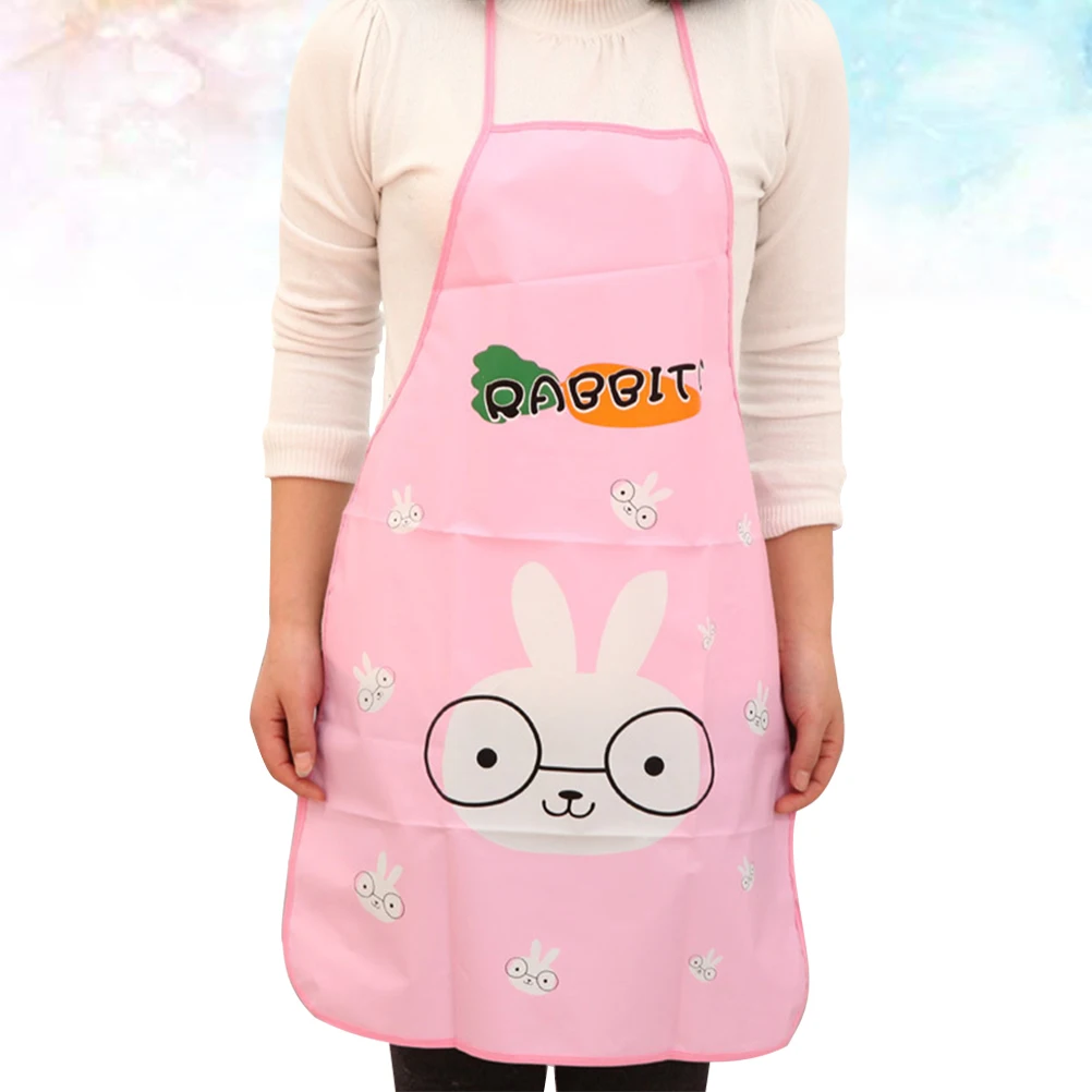 

Waterproof Apron Cartoon Patterned Loose Kitchen Cooking Bib Sleeveless Soft Premium Cloth Comfortable Movement Machine Washable
