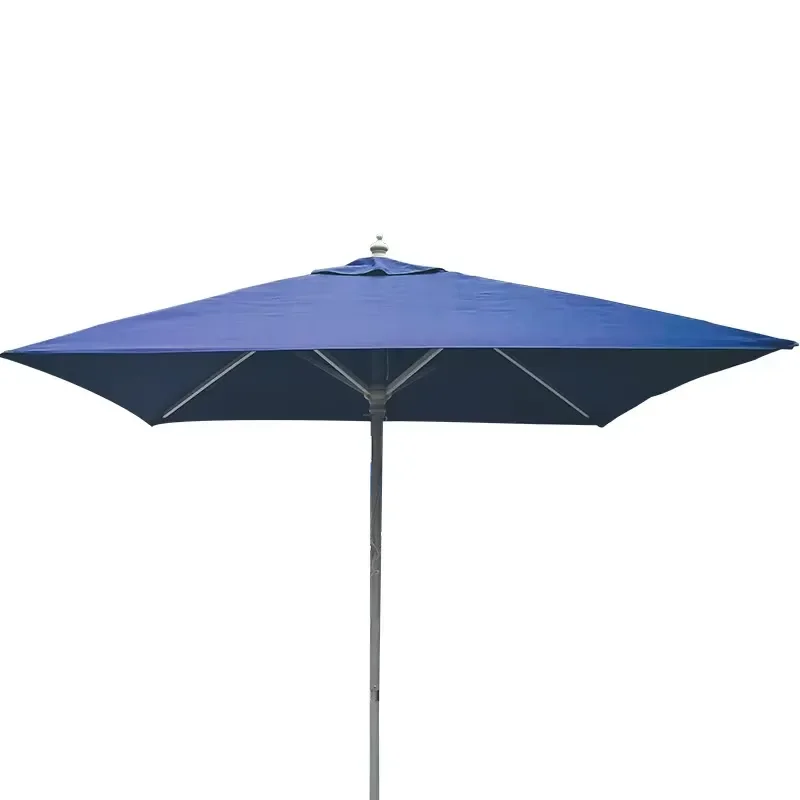 Portable 2x2m Square Aluminum Commercial Patio Umbrella for Outdoor Advertising in Courtyards Hotels Parks