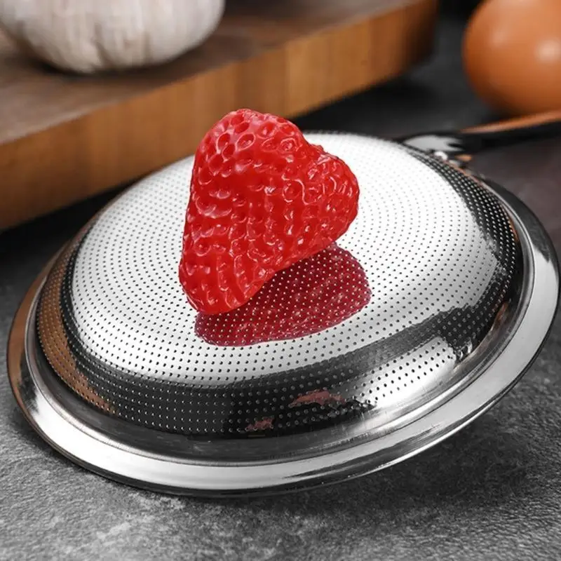 

E8BD Practical Perforated Ladle Slotted Spoon Strainers Spoon Stainless Steel Skimmer Spoon Suitable for Kitchen Cooking