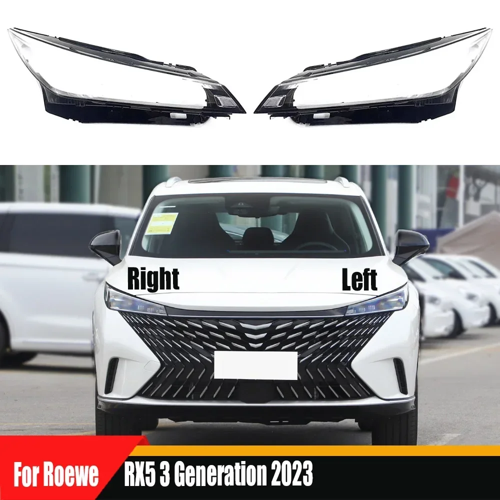 

For Roewe RX5 3 Generation 2023 Headlamp Cover Transparent Headlight Shell Lens Plexiglass Replace Original Lampshade