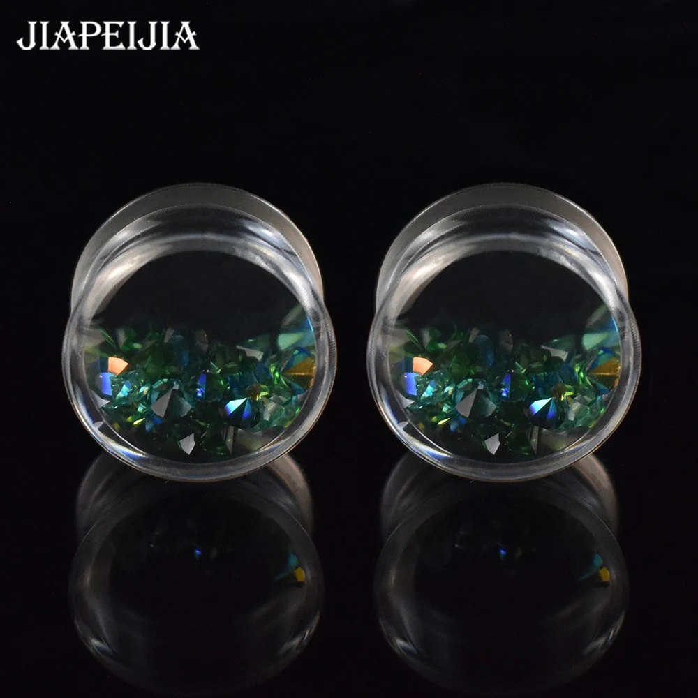 8-30mm Colourful Artificial Gemstones Ear Tunnels Plugs Acrylic Ear Expander Stretcher Body Piercing Jewelry