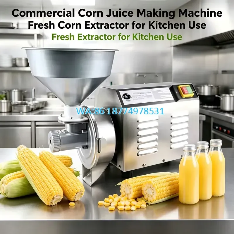 Wmwmnu Automatic Peanut Butter Commercial Corn Juice Maker Fresh Corn Extractor for Kitchen Use