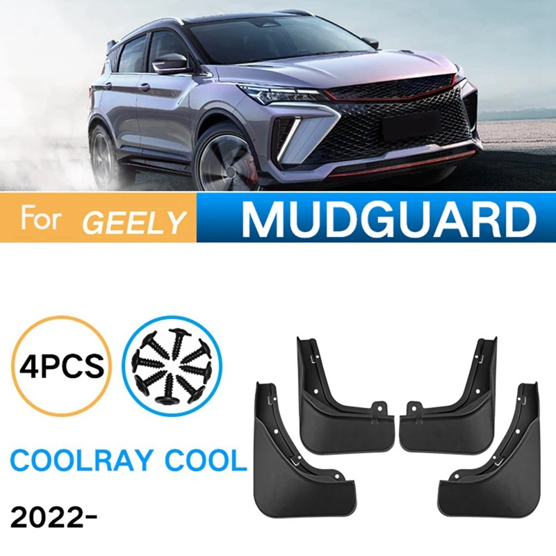 4PCS Car Mudguard Mud Flaps Splash Mud Guard Fender For Geely Coolray Cool 2022-2024 Car Accessories