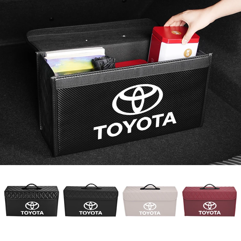 Auto Organizer Reistas Lederen Kofferbak Organizer Draagbare Opvouwbare Voor Toyota Yaris Corolla