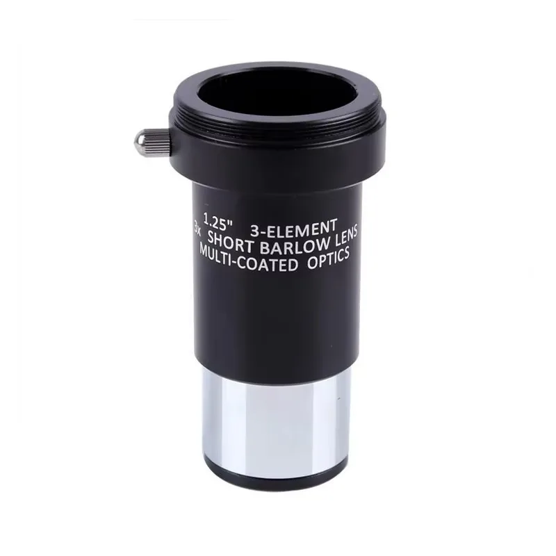 Angeleyes 3x Metal Telescope Eyepiece 1.25 Inch 31.7mm Bralow Magnification Camera Accessory for Astronomical Observing
