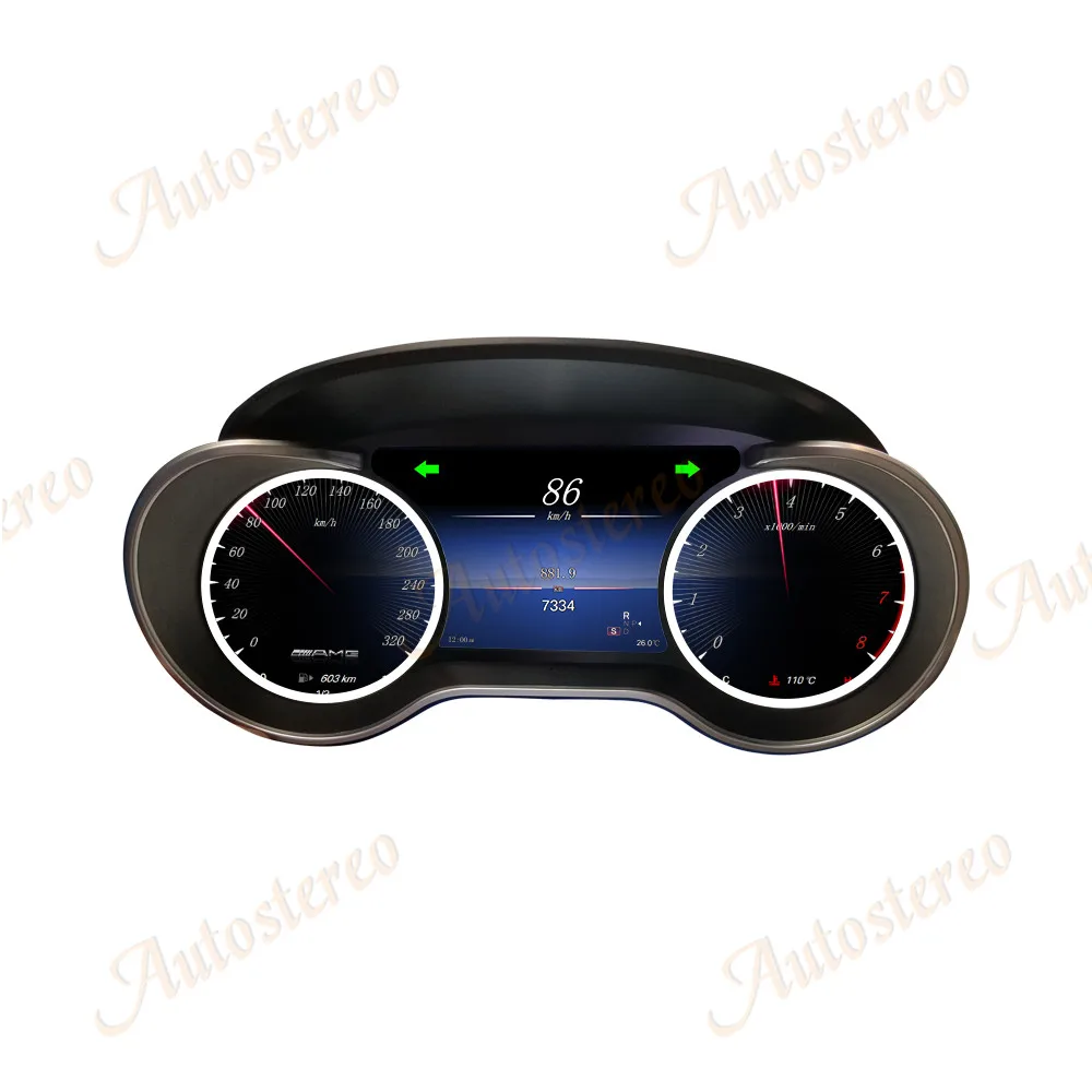 ZWNAV LCD Digital Dashboare For Benz GLS ML R G 2016-2019 Speed Meter Car Dashboard Display Virtual Digital Speedometer