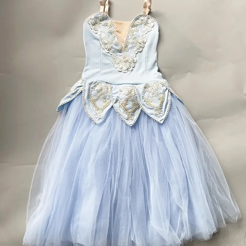 Professional Tutu Long Romantic Tutu Flower Suspender Ballet Swan Lake Ballet Ladies Children Girl Fairy Ballet Costume Women