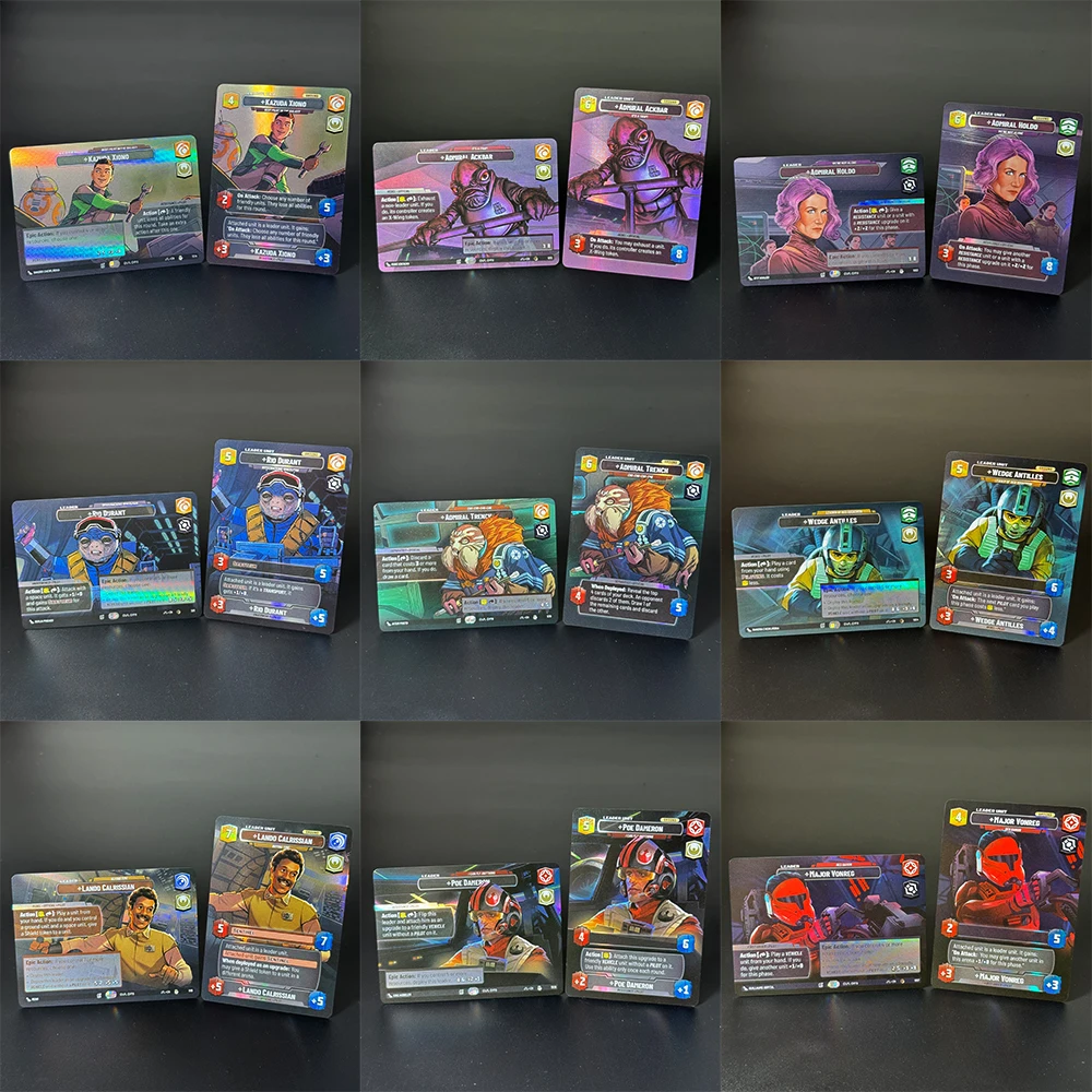 SWUDB Jump to Lightspeed (JTL) Tarjetas proxy de lámina de juego lateral Darth Vader Boba Fett Almirante Piett Grand Admiral Thrawn Poe Dameron