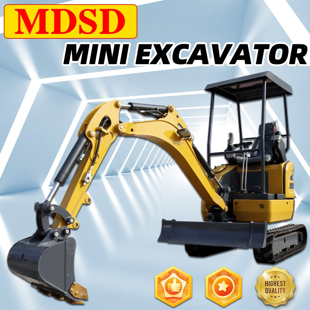 Excavator Mini 0.8-2T Kustom, Pengoperasian Mudah, Mesin EPA EURO 5, Excavator Kecil Serbaguna Untuk Lanskap Dan Pertanian