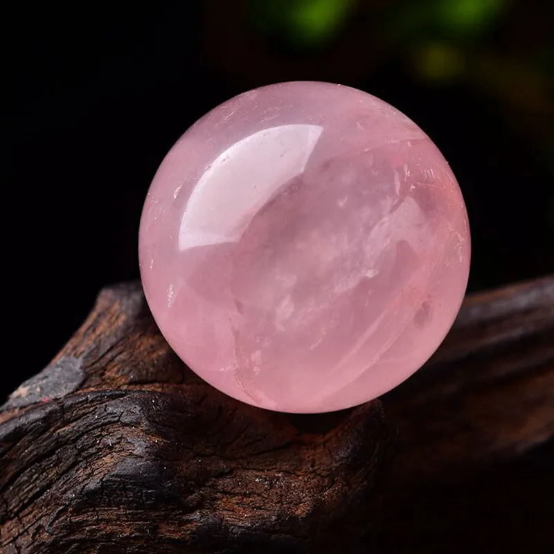 70mm Large Natural Pink Rose Quartz Crystal Sphere Healing Mineral Rock Polished Stone Ball W/ Stand Fengshui Home Decoration