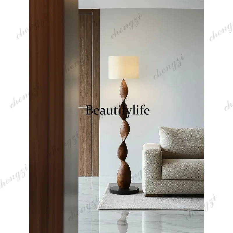 Wooden Luxury Floor Lamps Decoration Living Room Office Standing Light Led Fashion Wood Standard Lamp Mood Lighting