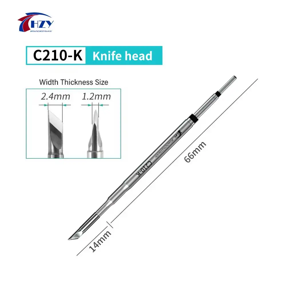 HZY C210 سبيكة لحام نصائح أدوات لحام K/SK/I/IS العالمي 210 مقبض سبيكة لحام كهربائي لمجموعة محطة لحام T210