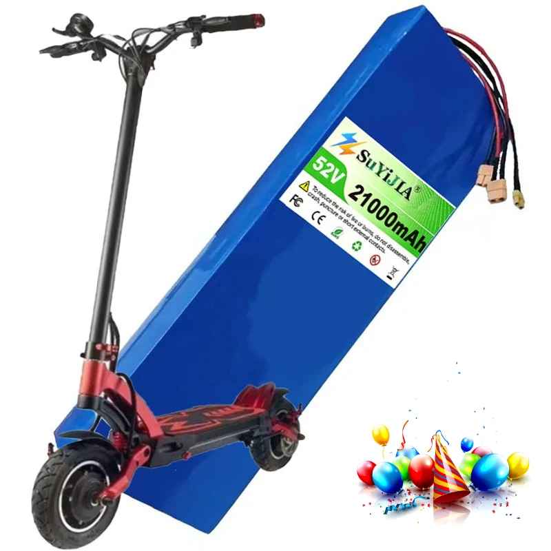 52V 21Ah 18650 리튬 배터리 팩 14S6P 내장형 30A 밸런스드 1500W 고출력 전동 공구 백업 배터리