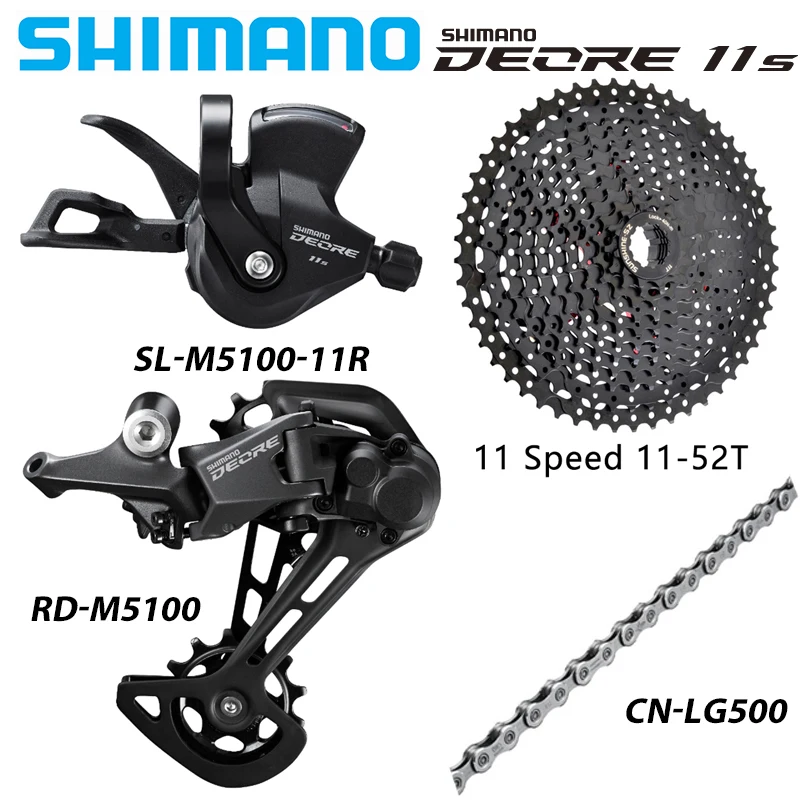 SHIMANO DEORE M5100 1X11Speed Groupset RAPIDFIRE PLUS Schalthebel Schaltwerk Sunshine MTB Fahrrad Kassette 46T 50T 52T