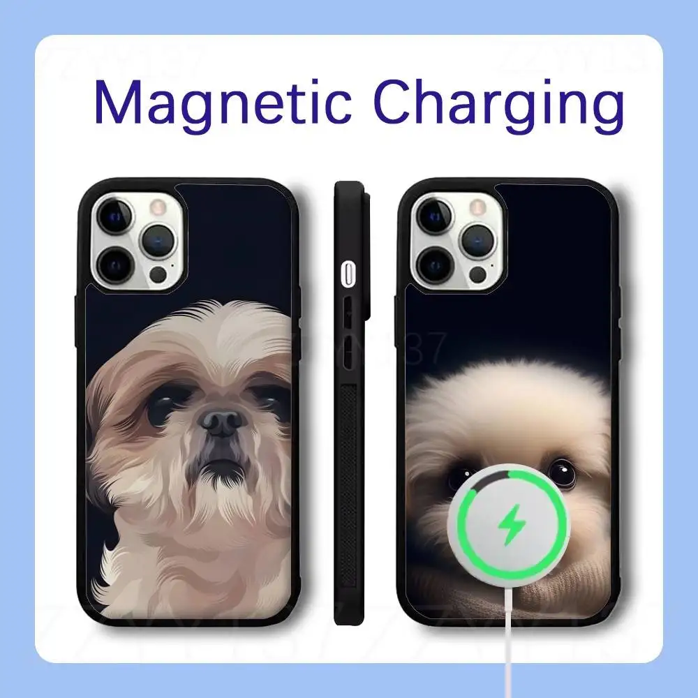 

Shihtzu Puppy Dog Phone Case For iPhone 16,15,14,13,12,11,Pro,Max,Plus,Mini,SE Magsafe Magnetic Wireless Charging
