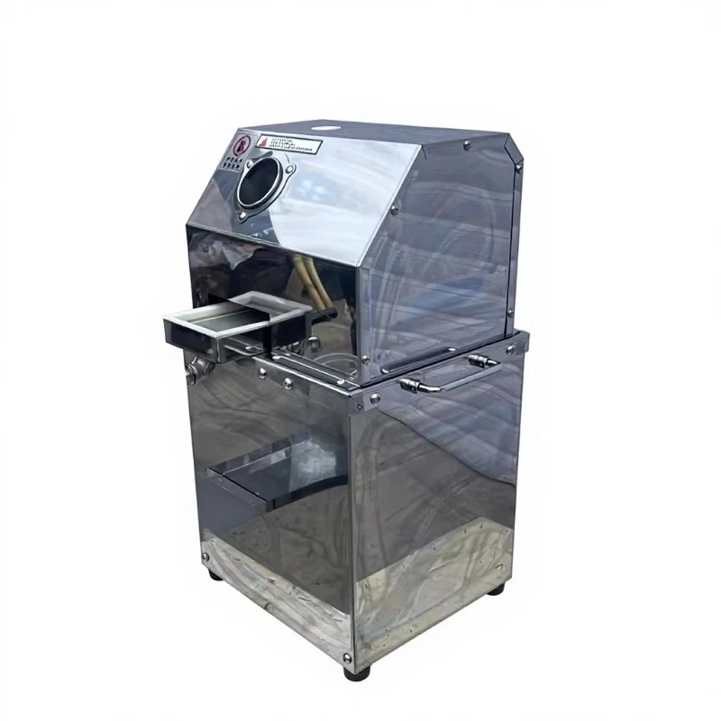 Commercial booth sugarcane juicer, stainless steel electric automatic sugarcane machine, vertical press