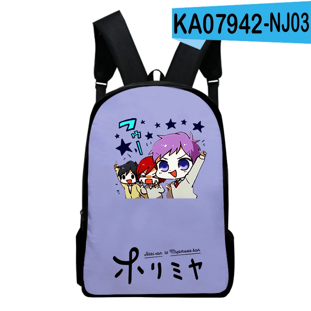 Classic Popular Fashion Horimiya Notebook Backpacks pupil School Bags 3D Print Oxford Waterproof Boys/Girls Laptop Backpacks