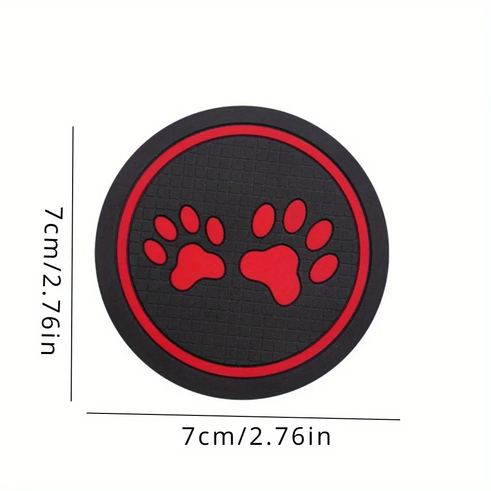 1PC Non-slip Car water cup storage pad, circular cartoon interior decoration product Auto Interior Anti-skid Cup Holders