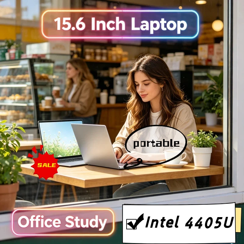 

2TB SSD 16GB RAM New Ultra Slim 15.6 Laptop Intel 4405U 1920*1080 Display Gaming PC Windows 11 Pro Office Study Computer