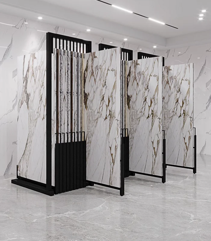 

Push pull large floor sample rack, floor standing tile rack, pull-out marble rock panel display cabinet