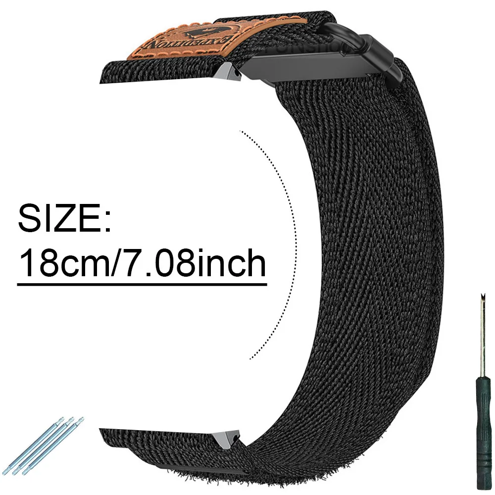 22mm Nylon Loop Band For Huawei Watch 4 3 GT3 2 Pro 46mm Runner Amazfit GTS GTR 4 3 2 Bip U S Breathable Belt Xiaomi Watch Strap