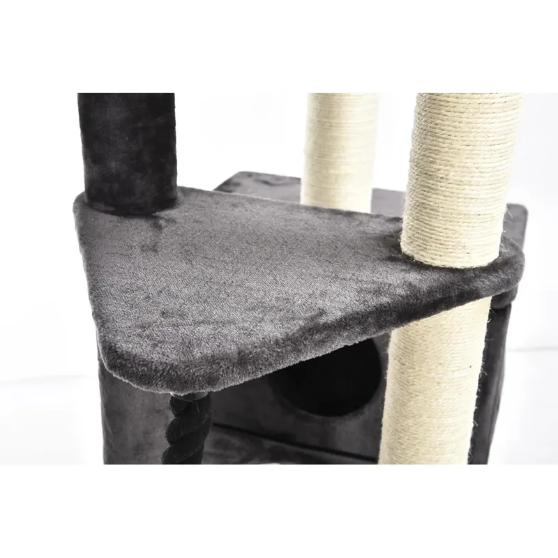 Large Multi Level Cat Tree Activity Cat Tower Furniture Sisal Scratching Post Plush Perches Condo