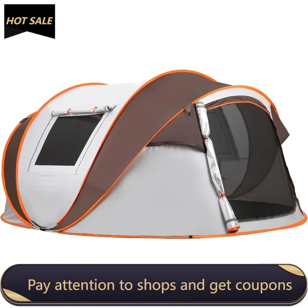 Camping Instant Tent, 2/4/6/8/10 Person Pop Up Tent, Water Resistant Dome Tent，Portable Tent with Carry Bag Freight free