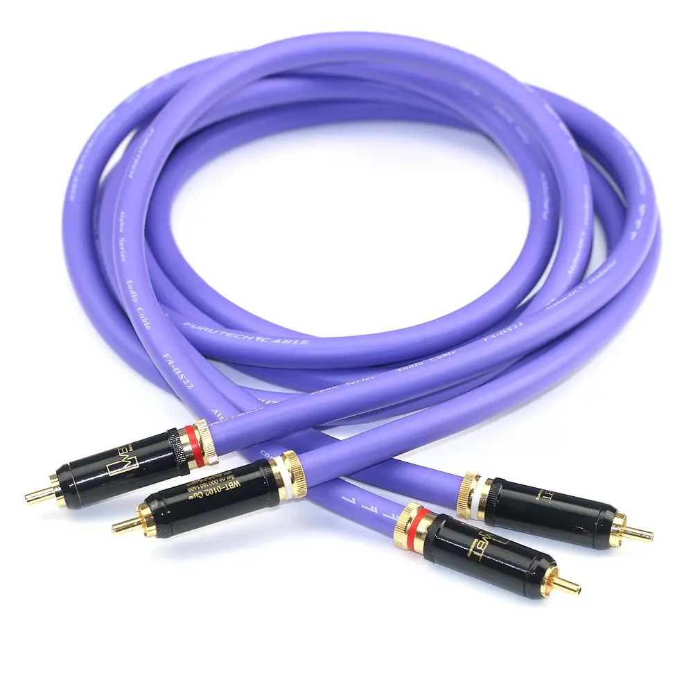 Japan original FURUTECH FA-αS22 OCC flagship signal cable CD player dual Lotus RCA audio cable equipped with WBT RCA