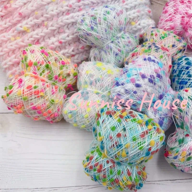 50g/roll Candy Yarn Mixed Thread Color Bean Bean Thread Handmade Special DIY Knitting Crochet Bulk Yarn Cushion Scarf Shoes Hats