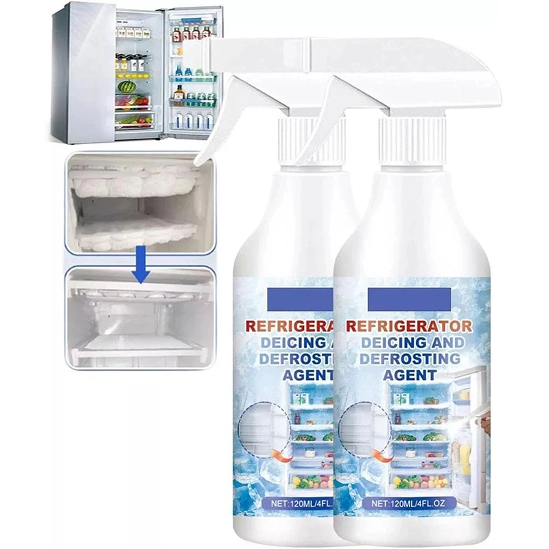1/2pcs Refrigerator Defrosting Deicing Agent Rapid-penetration Long-lasting Antifreeze Fresh Spray Household Cleaing Accessories