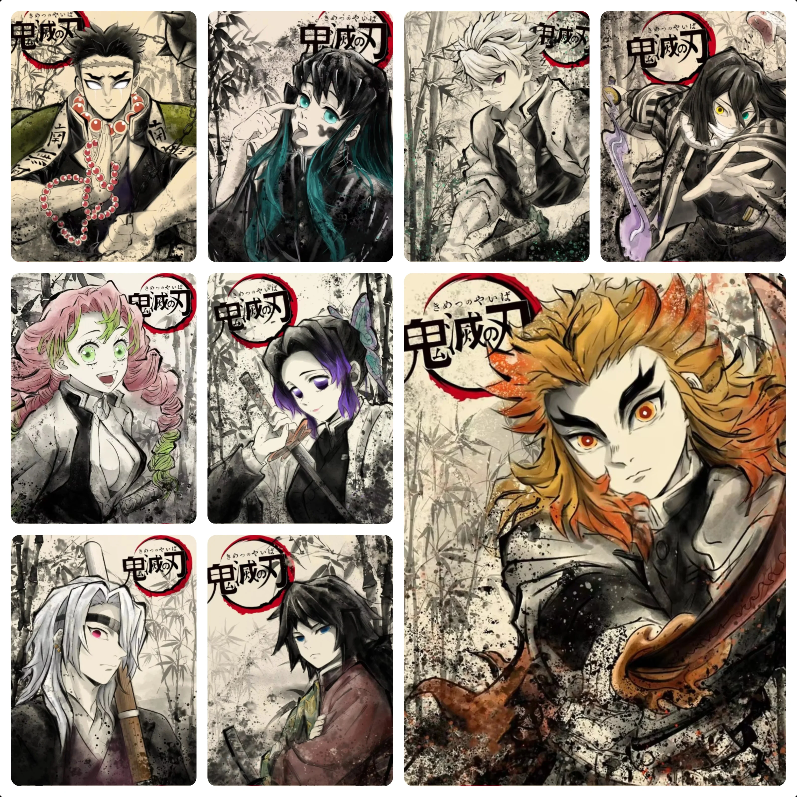 Demon Slayer Muichiro Jigsaw Puzzle 500/1000/1200/2000PCS Traditional Japanese Ink Manga Artwork Puzzle Collectible Present