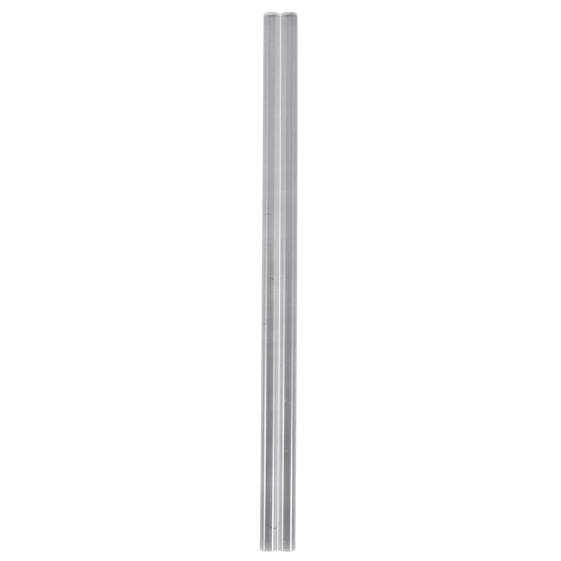 2Pcs 10mm Clear Round Perspex Acrylic Bar PMMA Extruded Rod 12